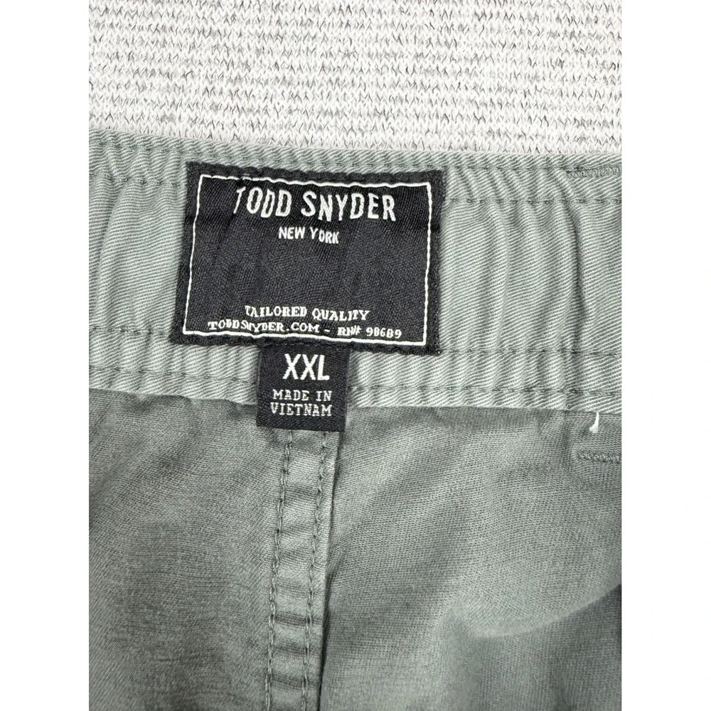 Todd Snyder Mens Weekend Shorts Olive Green Elastic Waist Cotton Stretch XXL